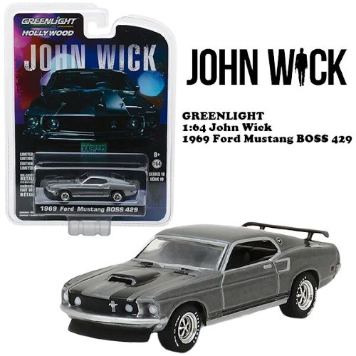 【アウトレット品】1:64 John Wick 1969 Ford Mustang BOSS 429【ジョン・ウィック】ミニカー【10％off】