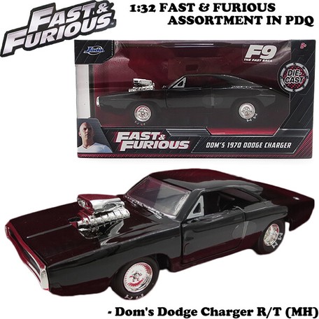 JADATOYS 1:32 ワイルドスピード プルバックカー Dom's Dodge Charger R/T (MH)